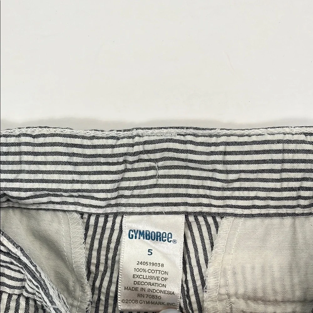 Gymboree Kids Size 5 Striped Seersucker Pants - Blue & White